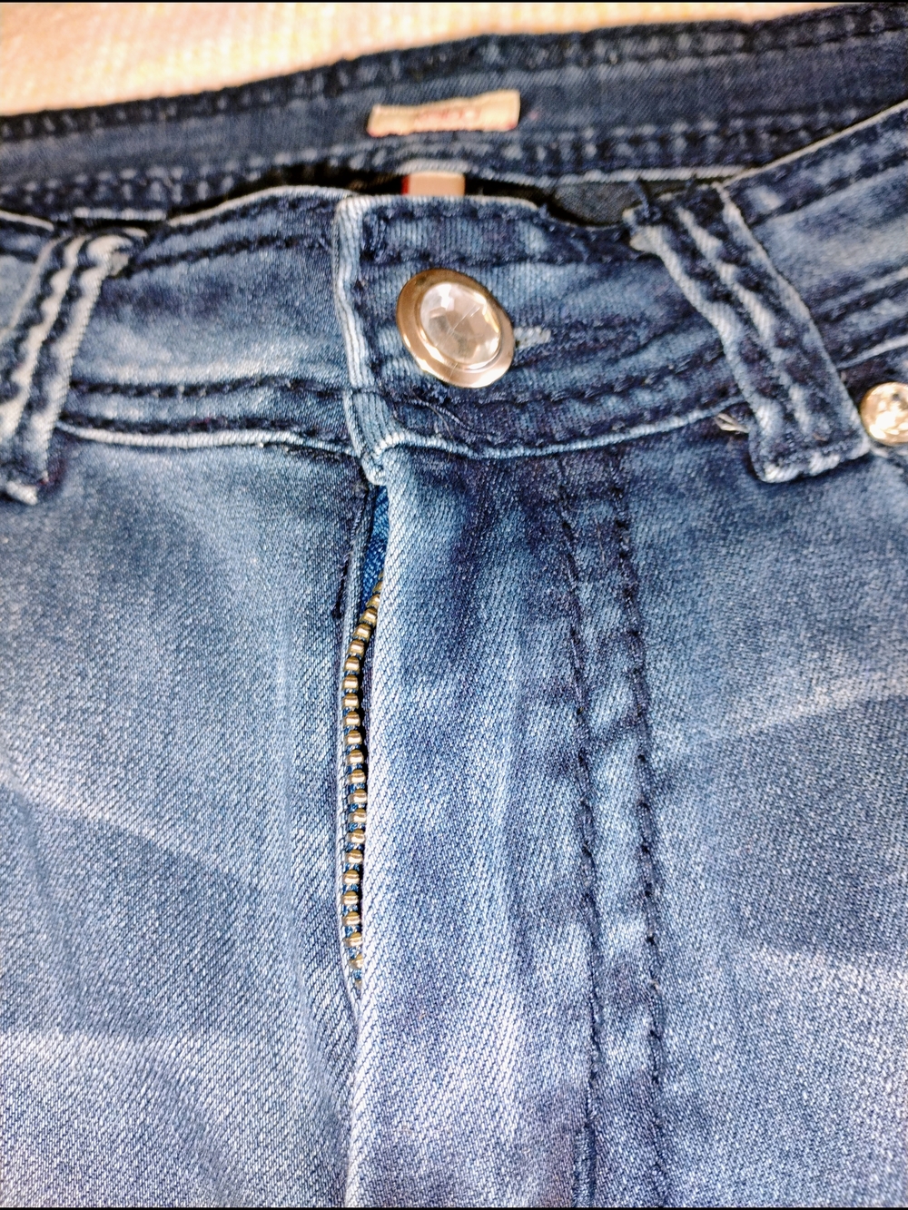 Reba Rhinestone Embellished Jeans Size 4 Western Style Bling Pockets - Picture 9 of 14